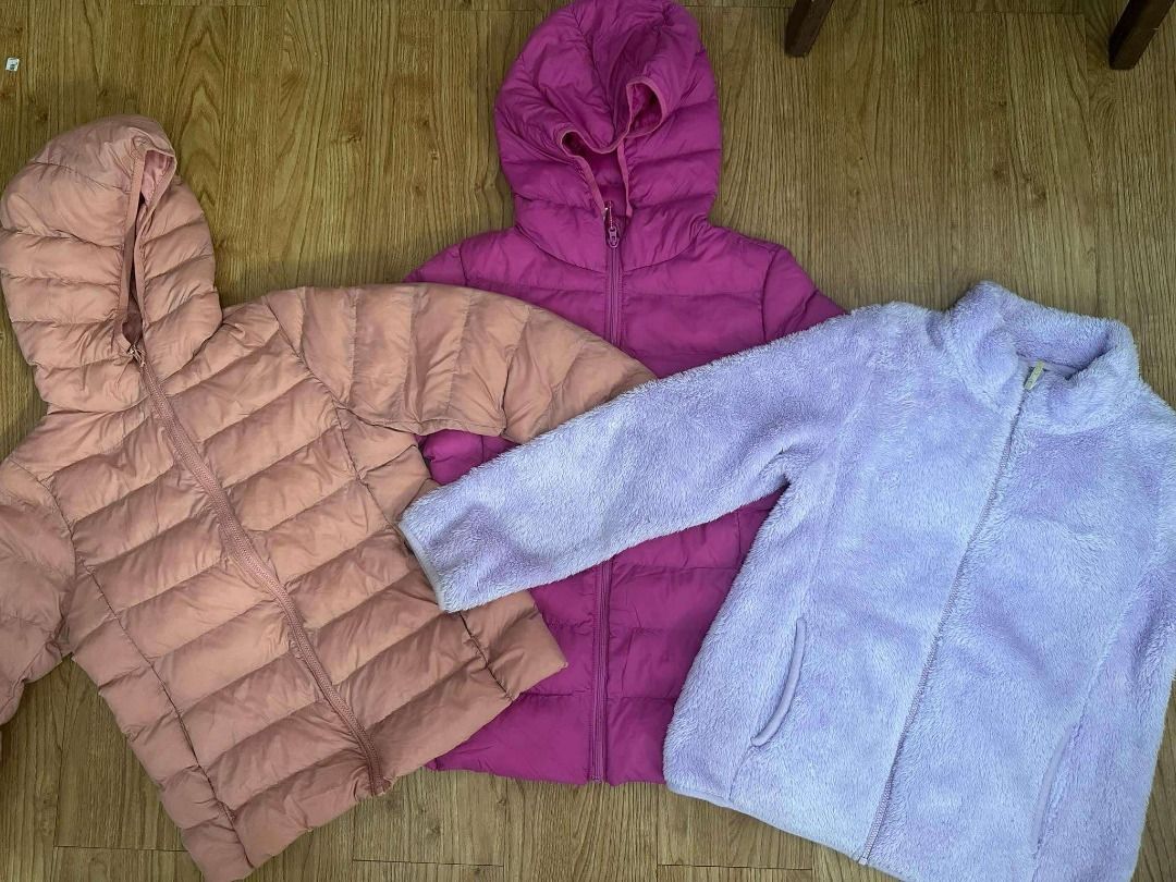Girls' Jackets (Category: Babies & Kids Fashion) located in Makati City. Submitted by andre_esque (Listing ID 1336644435, Image 1). Description: Girls' jackets. All Uniqlo, sizes 140/150. Well used. Selling 1000 for all..