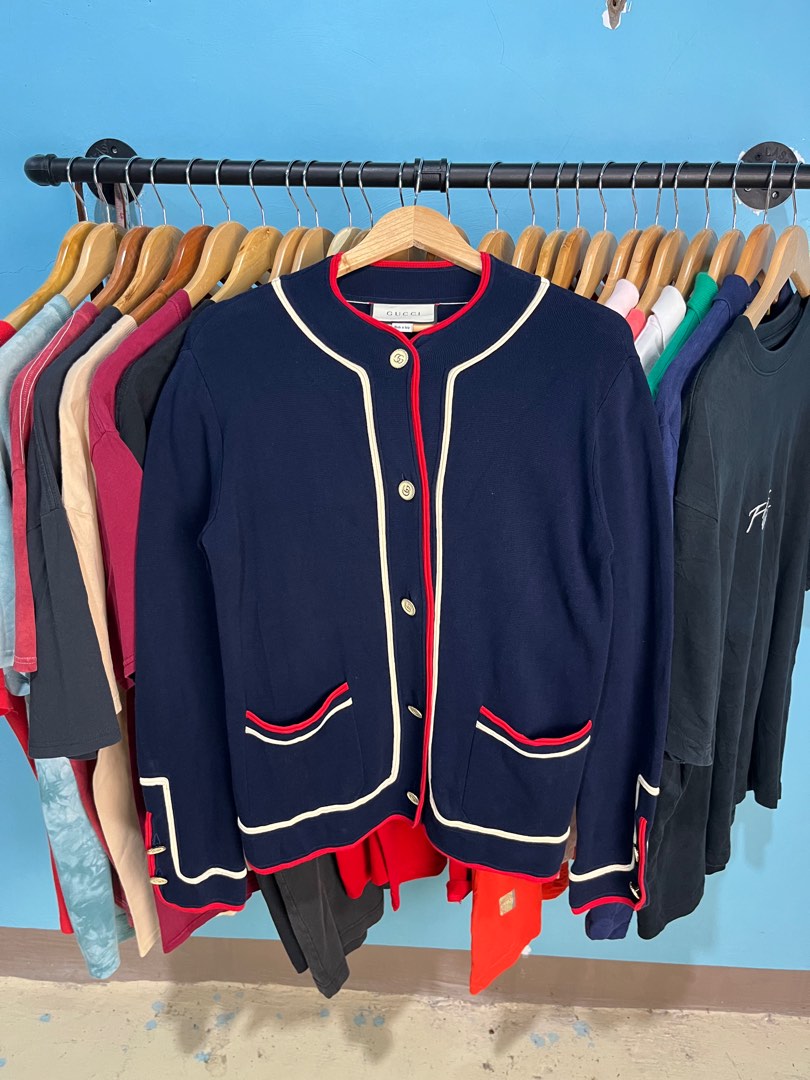 GUCCI CARDIGAN KNIT Women s Fashion Tops Longsleeves on Carousell