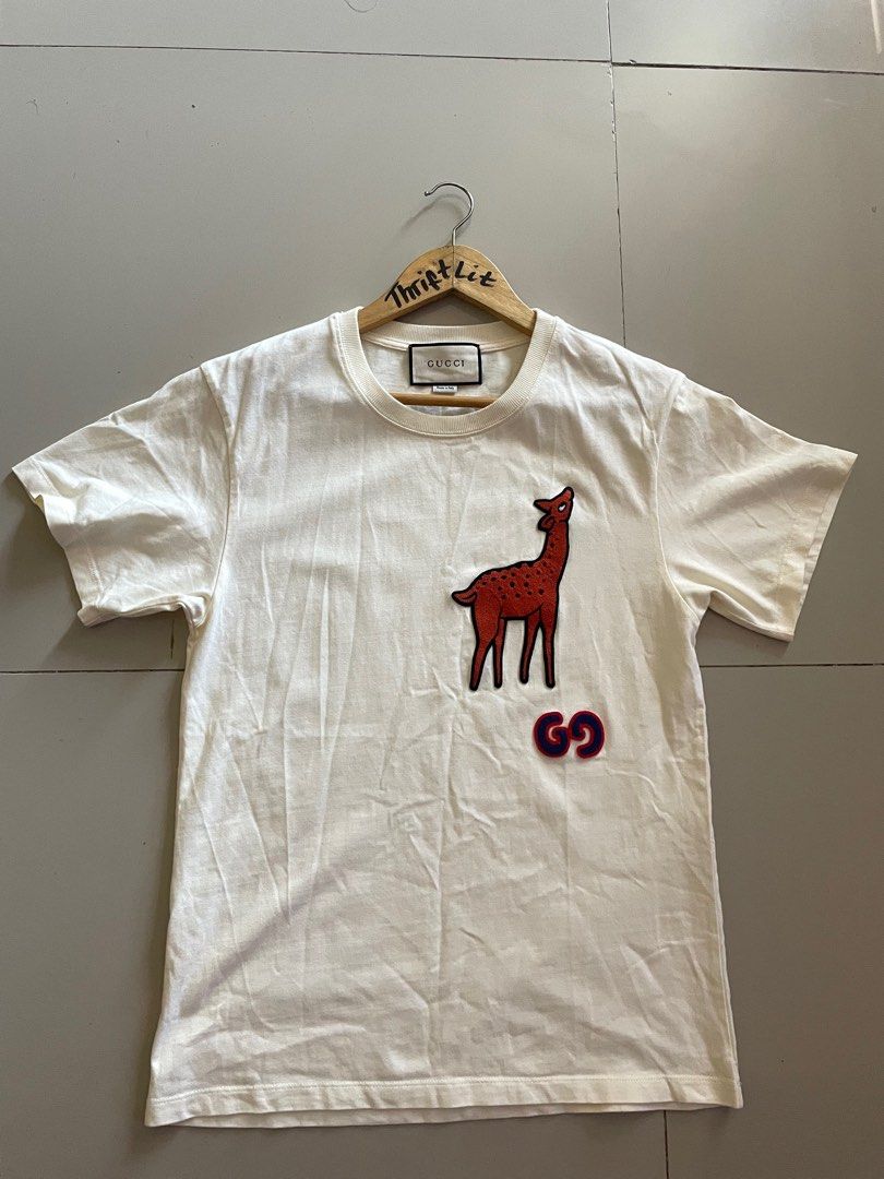 Gucci deer patch Men s Fashion Tops Sets Tshirts Polo Shirts on Carousell