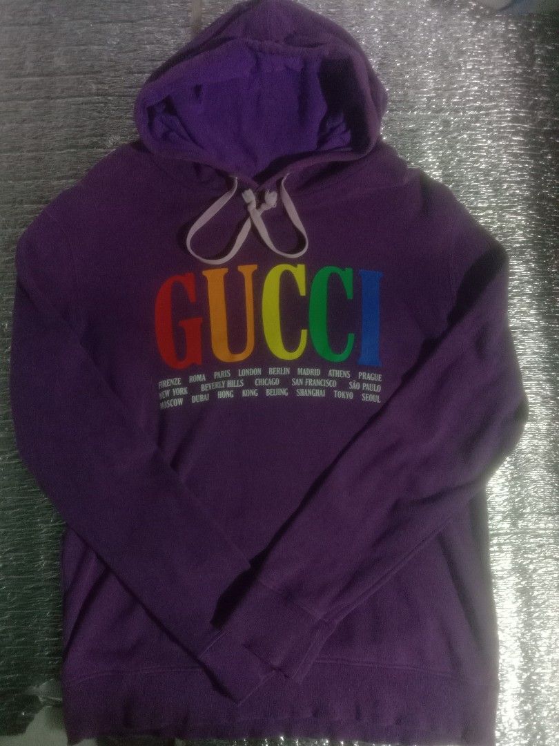 Gucci hoodie jacket purple Men s Fashion Coats Jackets and Outerwear on Carousell