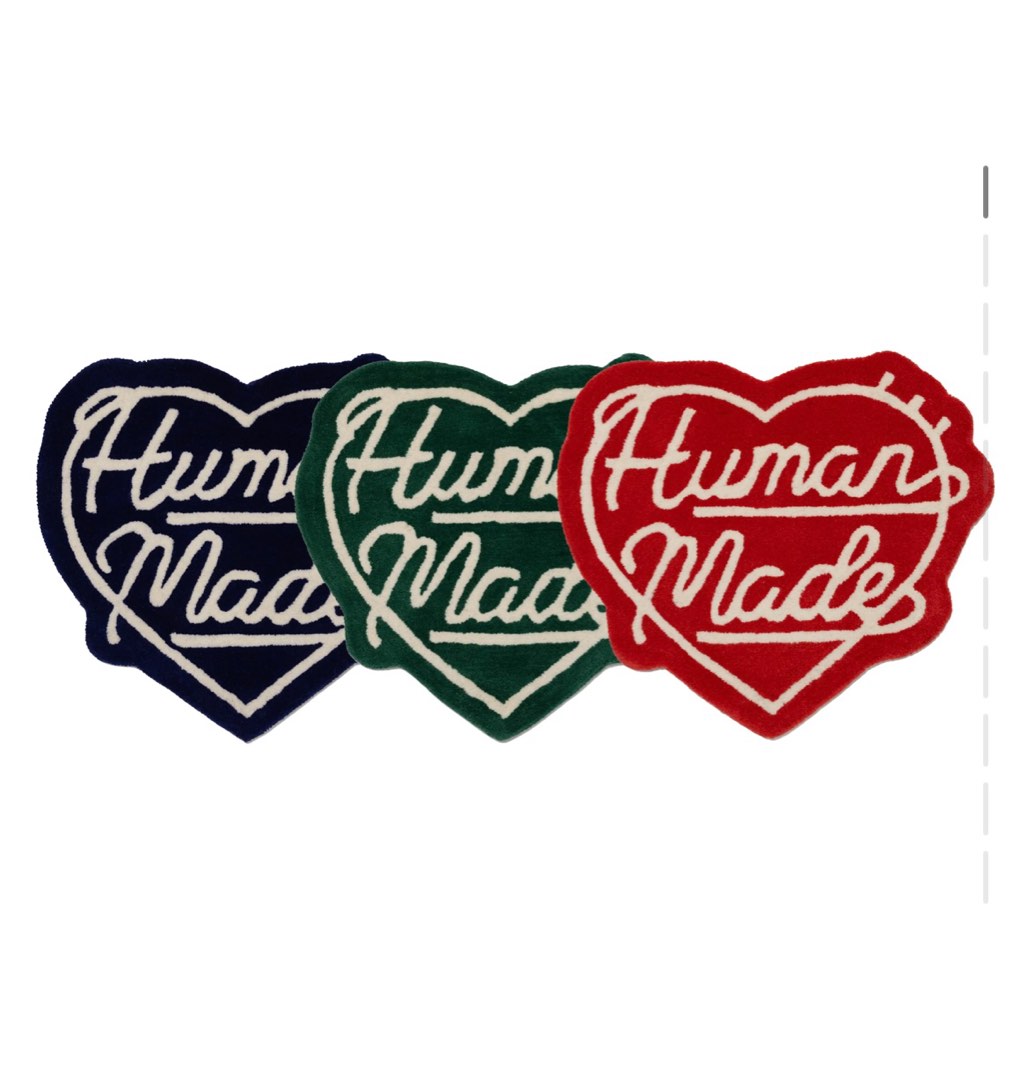 Human made Heart Rug medium size navy green red 地毯地墊carpet 