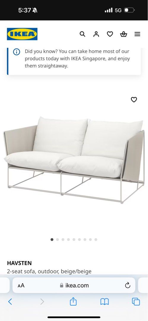 IKEA Havsten 2 seater sofas x 2 Furniture Home Living Furniture Sofas on Carousell