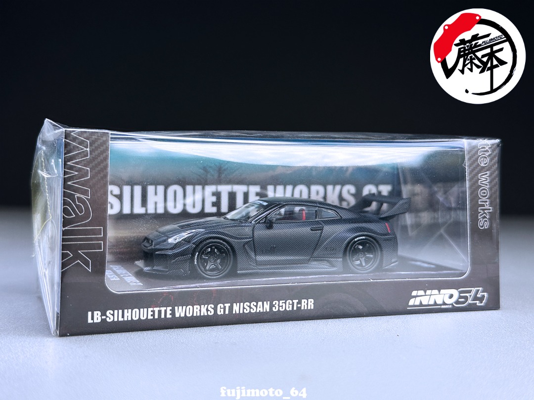 INNO64 1/64 NISSAN GT-R (R35) LBWK SUPER SILHOUETTE 35GT-RR FULL DRY ...