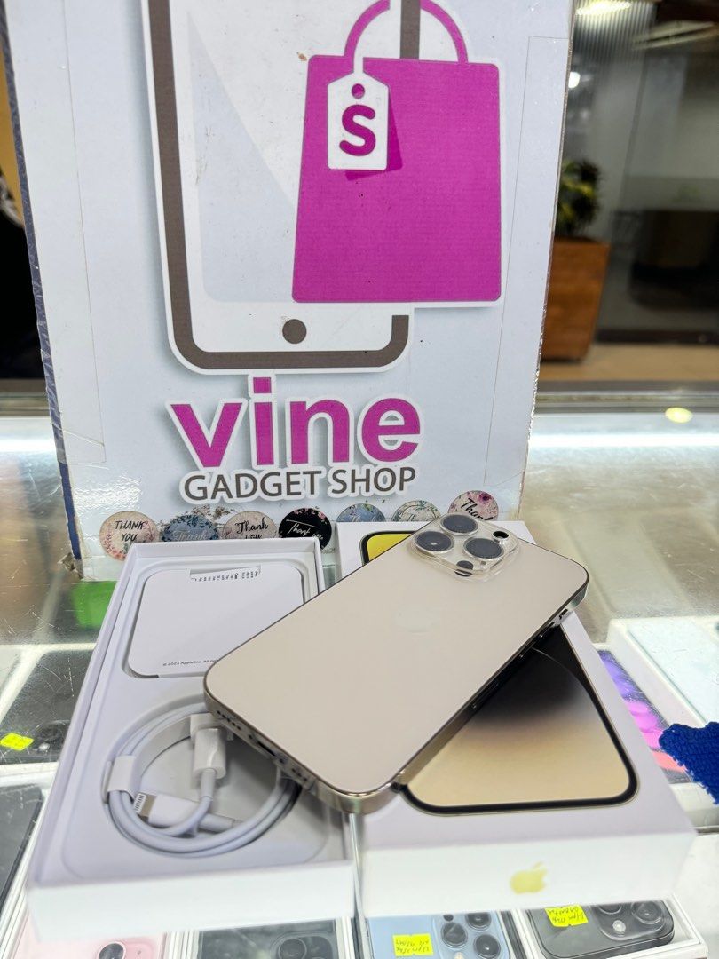 iphone 14 pro 256gb 2ndhand (Category: iPhone 14 Series) located in Cainta. Submitted by vine_gadget_shop (Listing ID 1336641512, Image 2). Description: iphone 14 pro 256gb 2ndhand factory unlock with box and cord replaced pick up store greenhills shopping center we accept trade in we accepy credit card and ggives installment we do cod and door to door we ship nationwide for fast transaction call 09277368323 look for vine visit my fb page vine ga