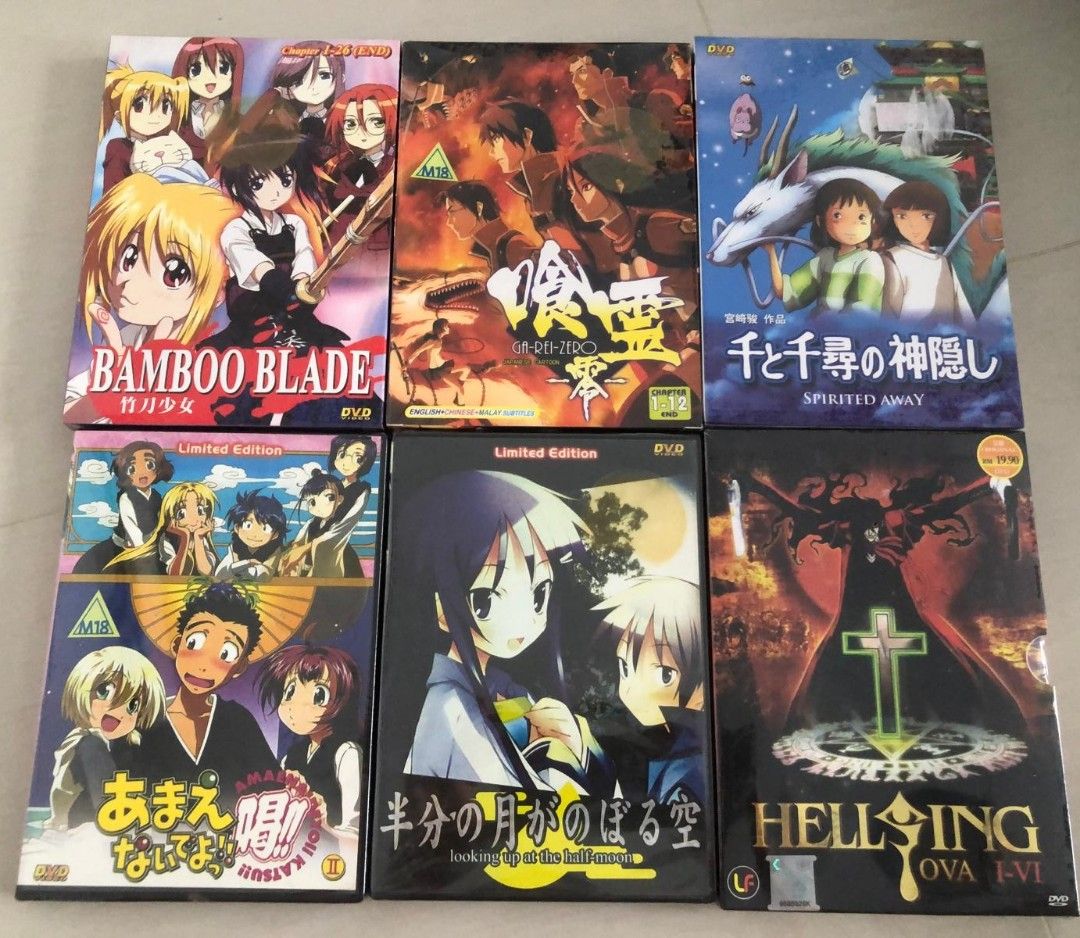 Japanese Anime Bamboo Blade, Hellsing, Ga-Rei-Zero x 6 titles bundle Sale,  Hobbies & Toys, Music & Media, CDs & DVDs on Carousell