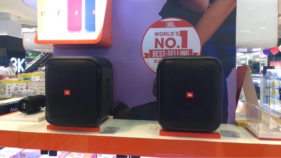 JBL PARTY BOX AND SOUND BAR (Category: Soundbars, Speakers & Amplifiers) located in Quezon City. Submitted by annys.online (Listing ID 1336567250, Image 2). Description: HJbl soundbar and party box BAR5.0 MULTIBEAM SRP 26,999 Cash 23,200 BAR 5.1 CHANNEL 4K SRP 42,999 Cash 36,700 BAR2.1 DEEP BASS SRP 19,999 Cash 17,300 Bar 800 Pro Cash 30,200 Bar 1300 Cash 54,500 BOOMBOX3 SRP 29,999 Cash 25,600 BOOMBOX 2 SRP 23,999 Cash 18,500 Party box encore ess