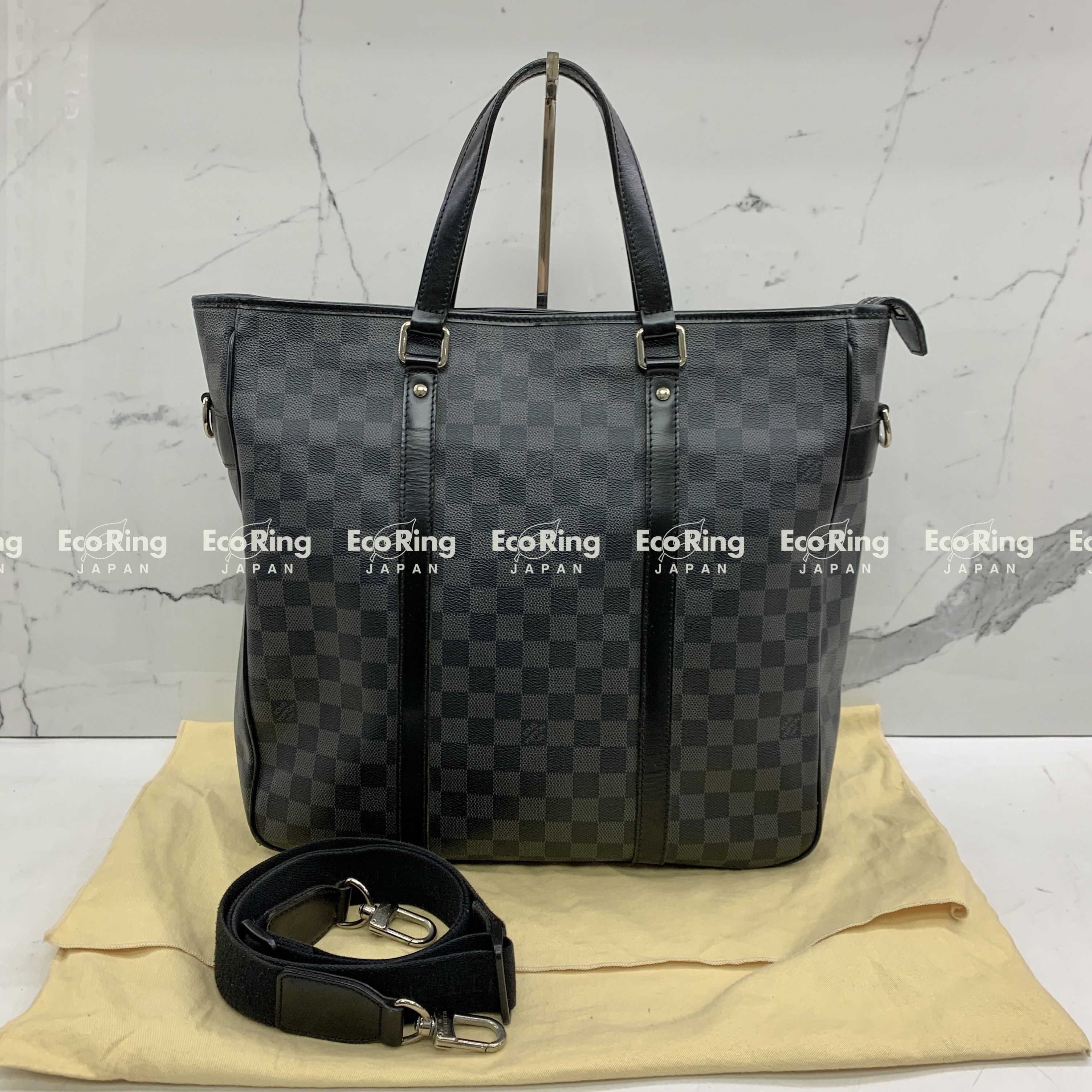 LOUIS VUITTON N51192 BLACK GRAPHITE DAMIER TADAO 2WAY TOTE BAG 247059592 WE Luxury Bags Wallets on Carousell