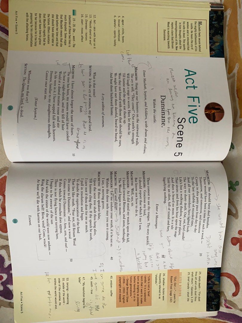 Macbeth (Category: Textbooks) located in Singapore. Submitted by ateet_sharma (Listing ID 1336535633, Image 3). Description: Pencil marks on the page’s .