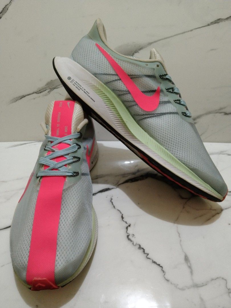 Nike Zoom Pegasus 35 Turbo Wolf Grey Hot Punch Fesyen Pria Sepatu Sneakers di Carousell