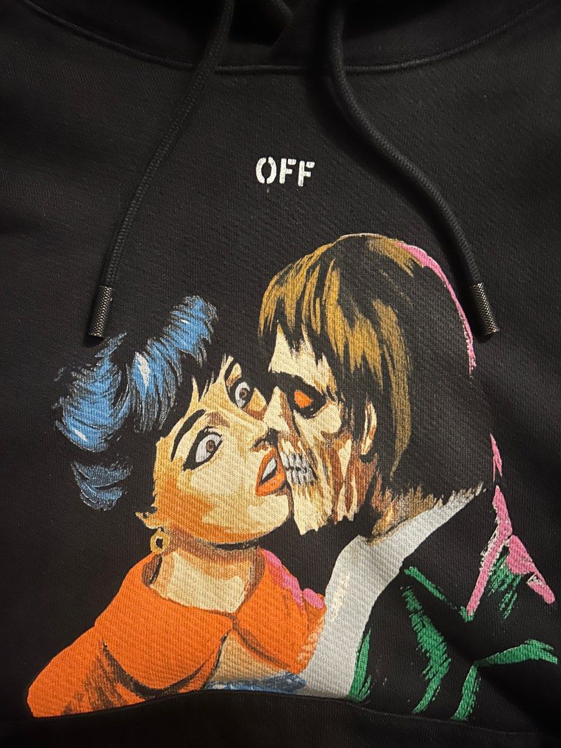 Off white kiss over hoodie on sale