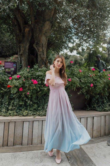 strapless open back dress Emmett Pleated Gown – AMUR