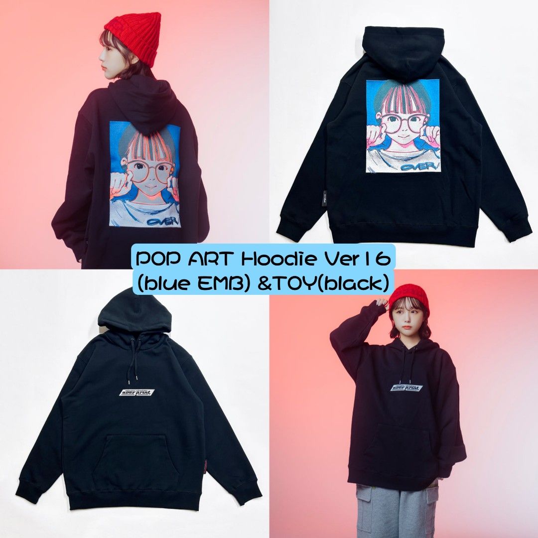 over print POP ART HOODIE MINT 古塔つみ オーバー2