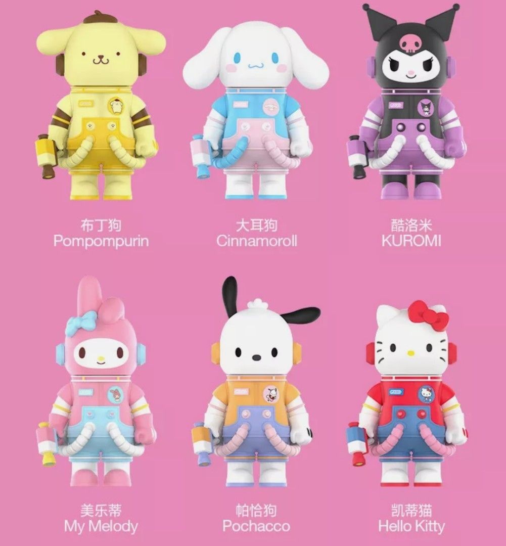 POPMART Mega Space Molly Sanrio 400% Hello Kitty, Cinnamonroll and  Pompompurin (Ready Stock), Hobbies & Toys, Toys & Games on Carousell