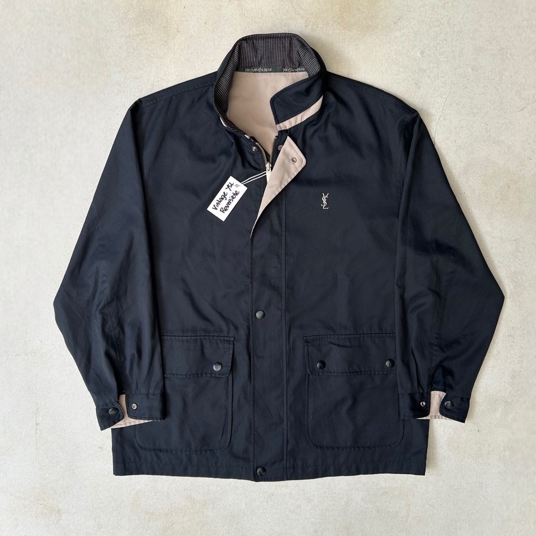 RUSH Vintage YSL REVERSIBLE COAT JACKET Men s Fashion Coats Jackets and Outerwear on Carousell