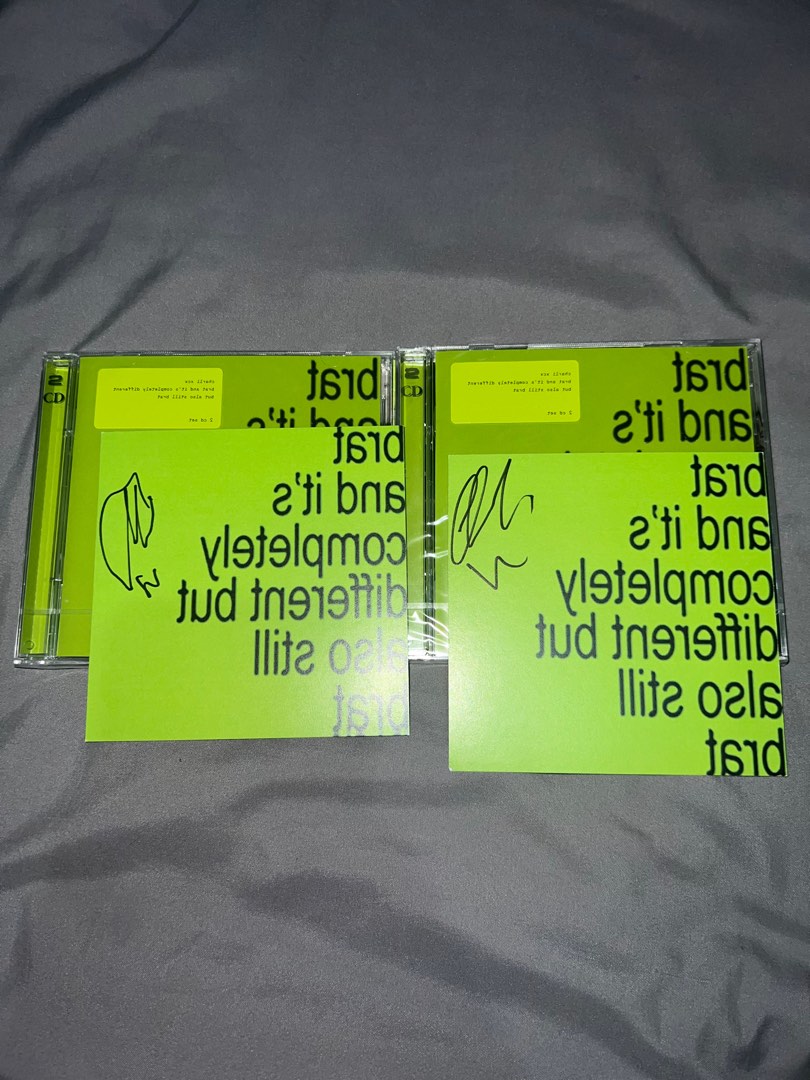 Signed Charli XCX Brat CD Remix Album (Autographed Art Card), Hobbies ...