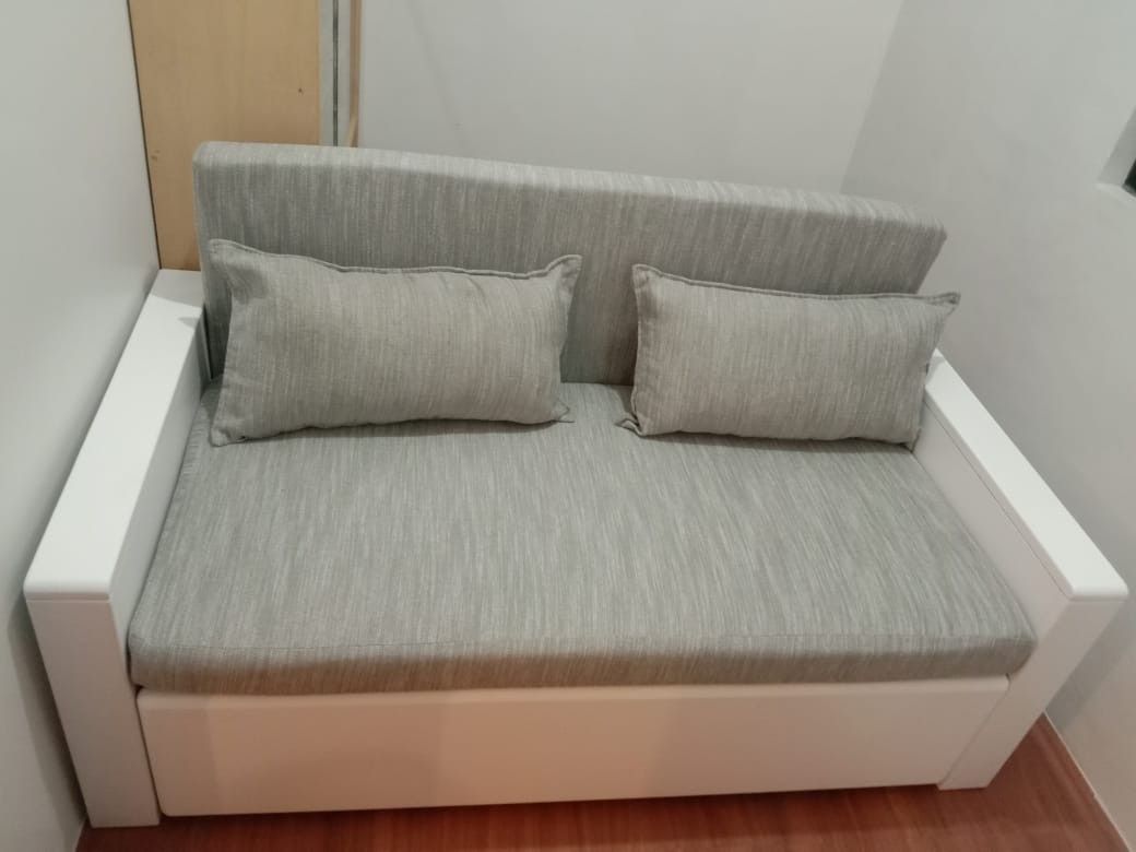 Sofa Bed Solid Thailand Rubber wood (Category: Sofas) located in Manila. Submitted by kaden_chicvista (Listing ID 1336536821, Image 1). Description: Sofa Bed made with Thailand Rubber wood Available in 2,3,4 seaters imported from Taiwan Factory Factory price Excellent Quality free installation upon delivery Dm me for more info.