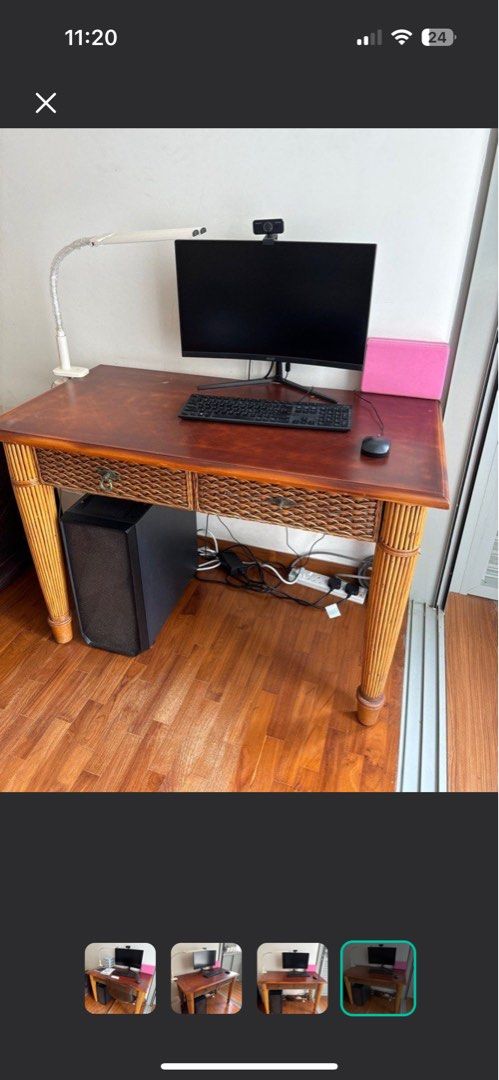 Solid Wood Table (Category: Tables & Sets) located in Singapore. Submitted by icelatteee (Listing ID 1336516502, Image 2). Description: .