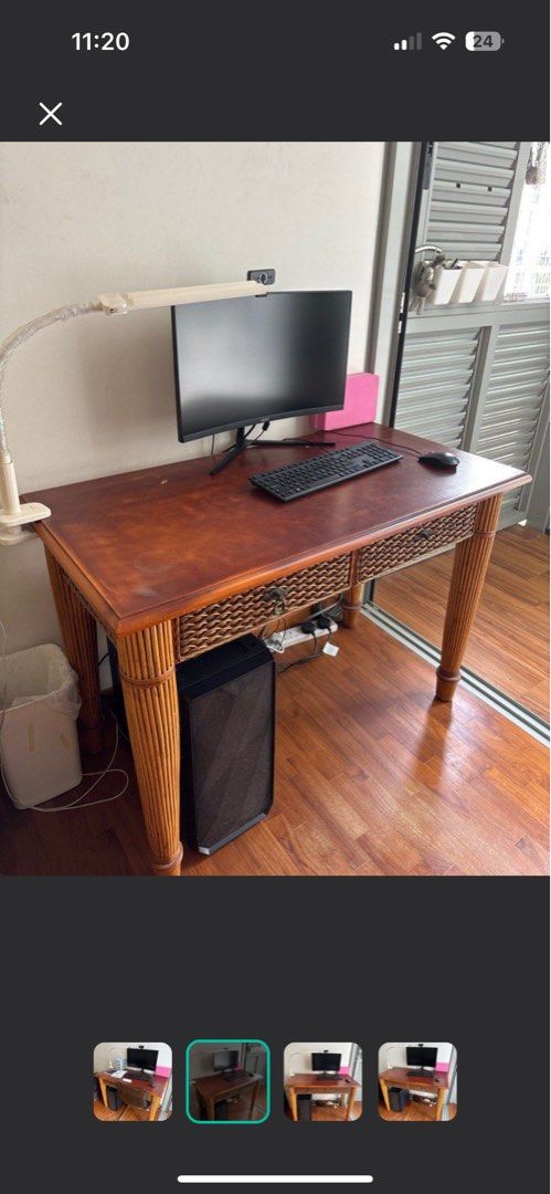 Solid Wood Table (Category: Tables & Sets) located in Singapore. Submitted by icelatteee (Listing ID 1336516502, Image 3). Description: .