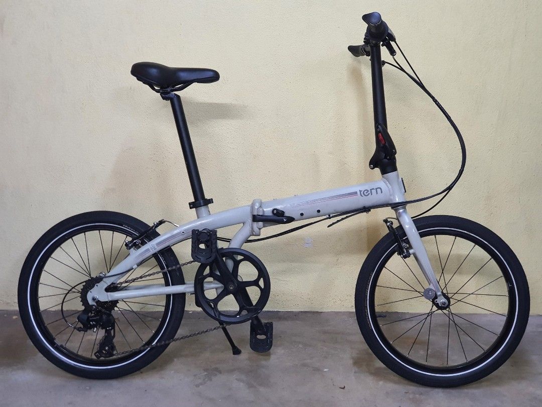 Tern Link C8 Cement Grey Folding Bike Shimano 8 Speed Sports Equipment Bicycles Parts Bicycles on Carousell