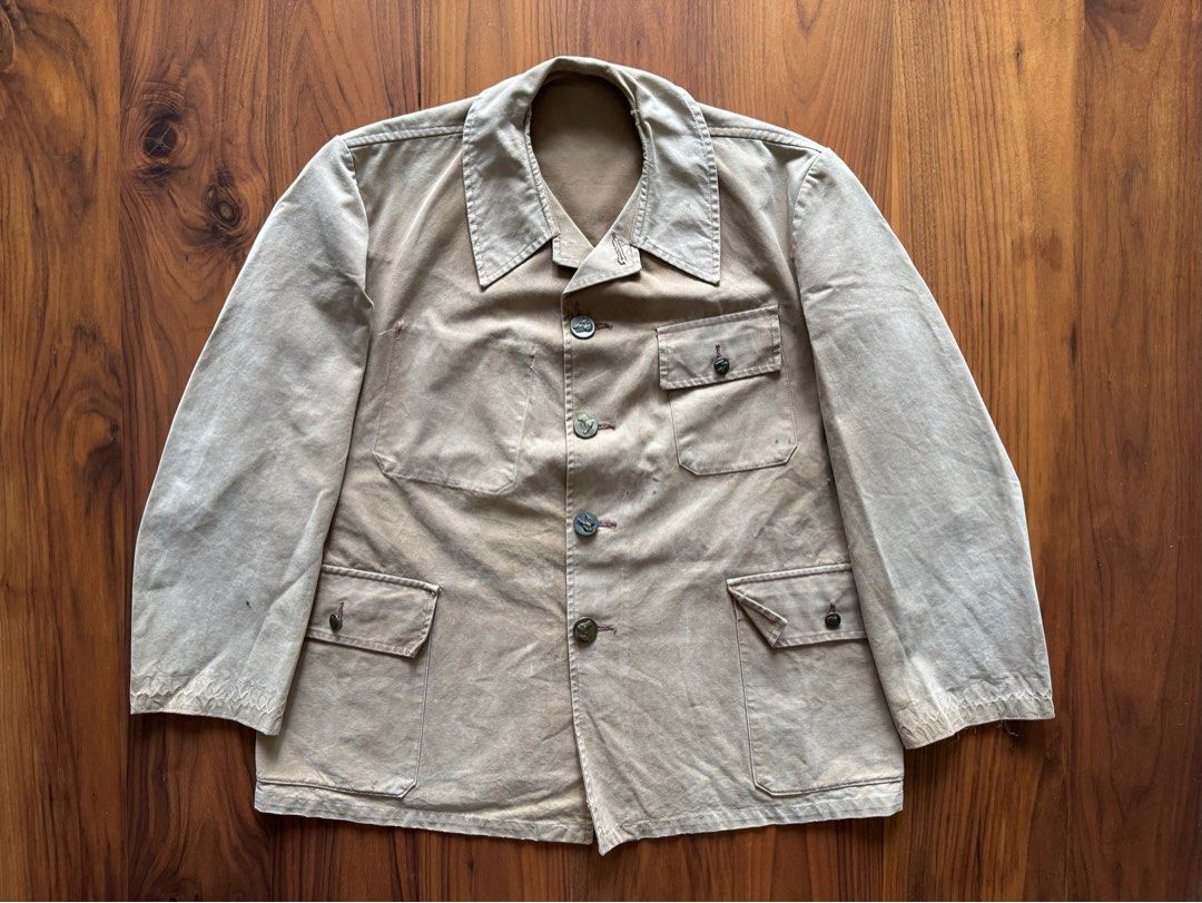 Vintage 40s Adolphe Lafont Canvas Hunting jacket 法國帆布狩獵外套 