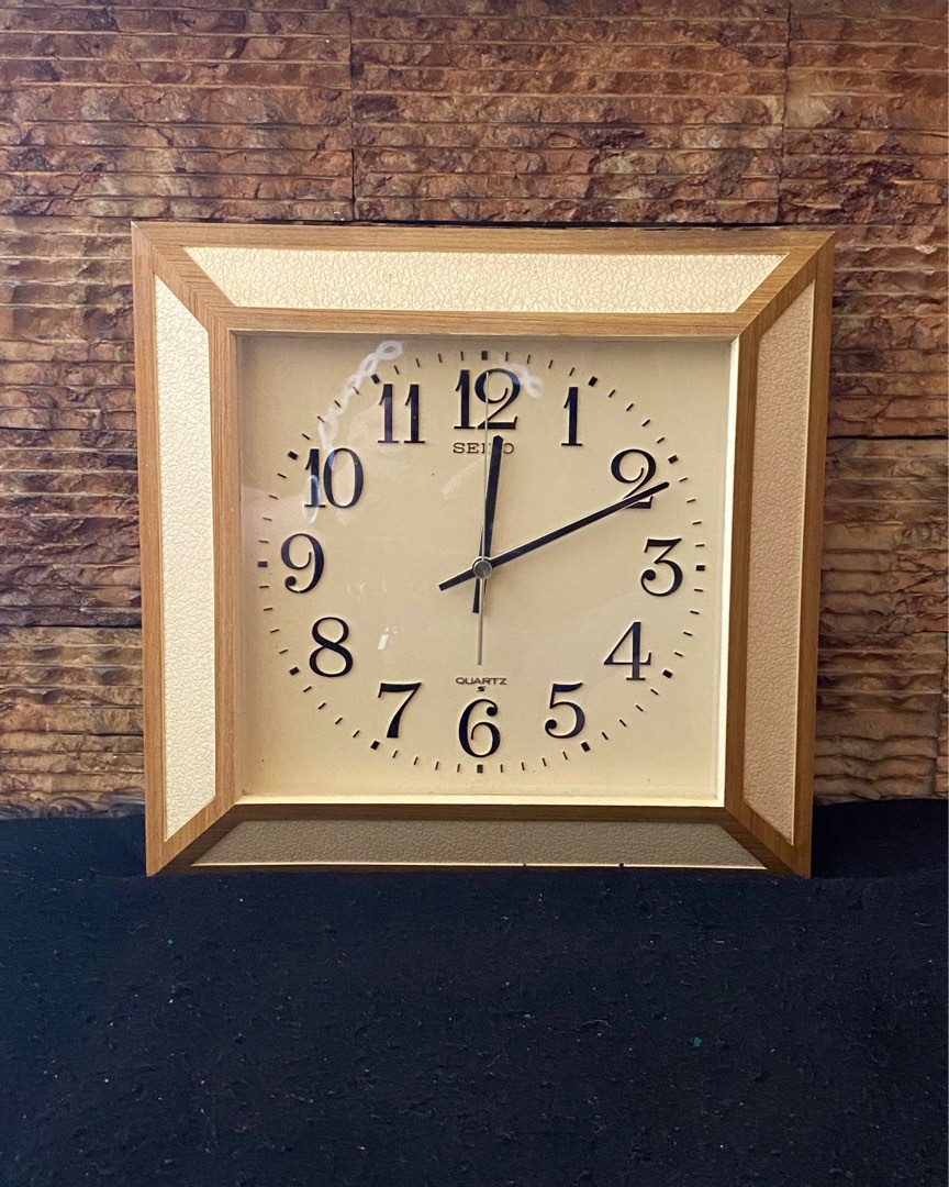 1980-1990 家具・インテリア SEIKO quartz square wall clock 80s