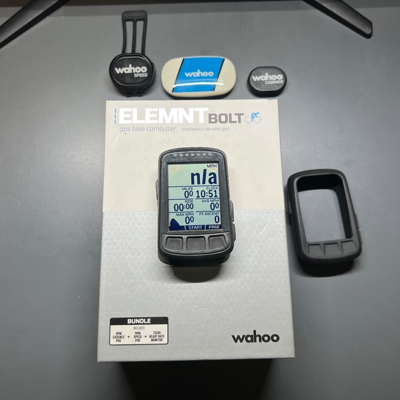 Wahoo Elemnt Bolt V1 Bundle Wahoo RPM Speed Cadence and Hear Rate Sensors Sports Equipment Bicycles Parts Parts Accessories on Carousell