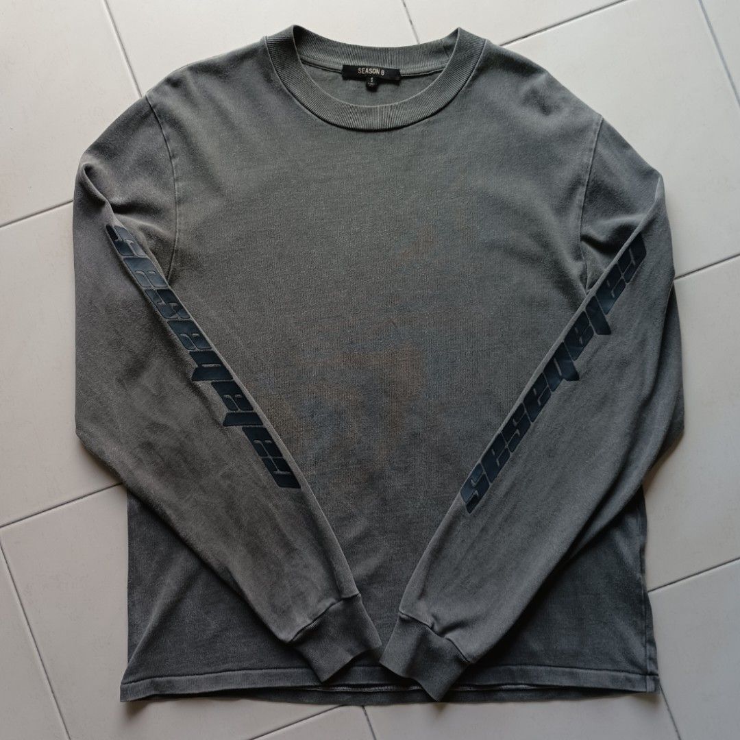 Yeezy Season 6 Calabasas long sleeve tshirt Men s Fashion Tops Sets Tshirts Polo Shirts on Carousell