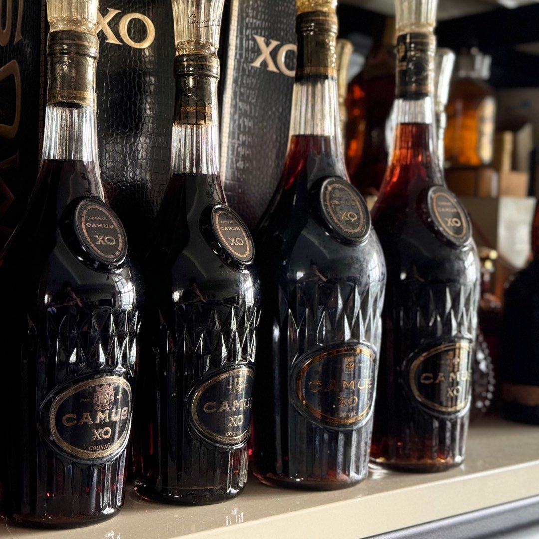 1L Rare Vintage 1980s Camus XO Cognac – Long Neck, Food & Drinks