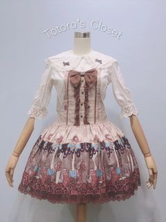 Choco Carousel Salopette + free top Lolita Dress
