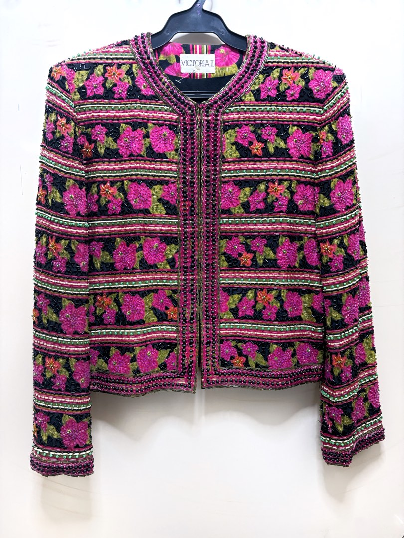 80 s vintage fully beaded dress jacket