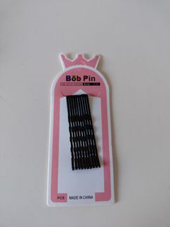 黑色 波浪 曲曲 髮夾 Bobby Pin 1排 10隻64202088837763110