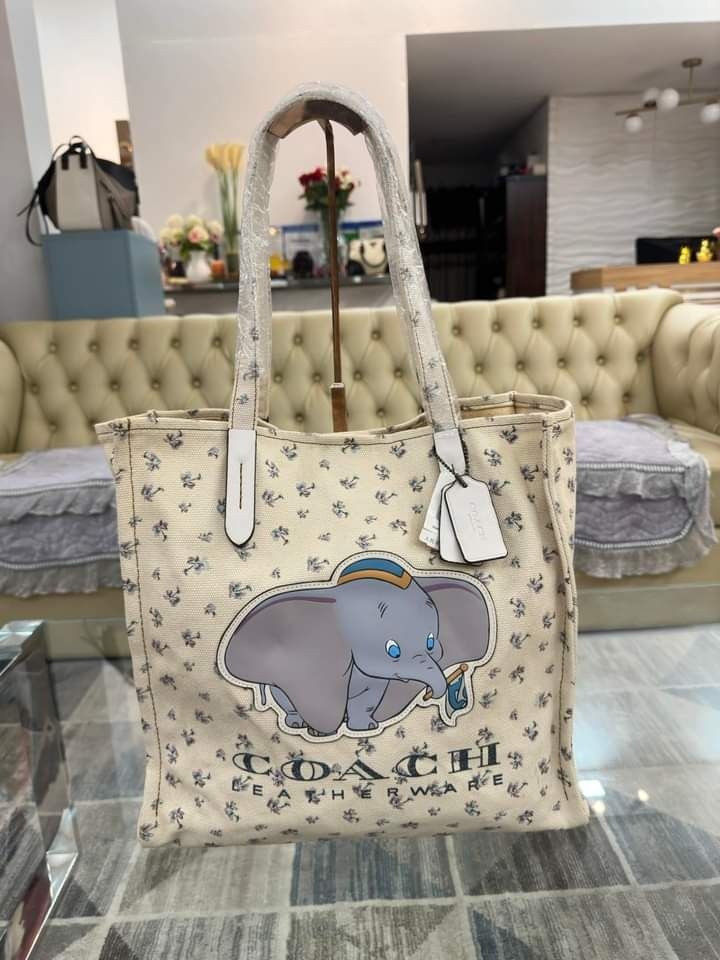 COACH Disney Collaboration Dumbo Canvas Tote Bag Luxury Bags Wallets on Carousell