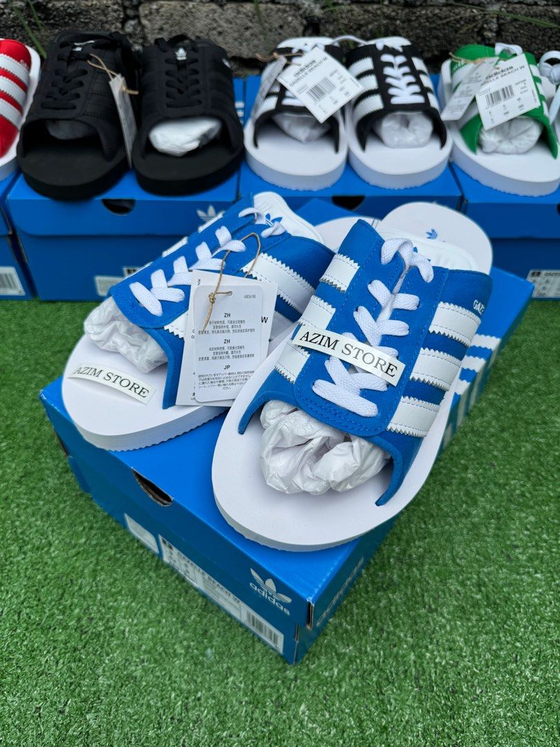 adidas gazelle silver green womens White adidas Gazelle Beach Slide Women's main image 0