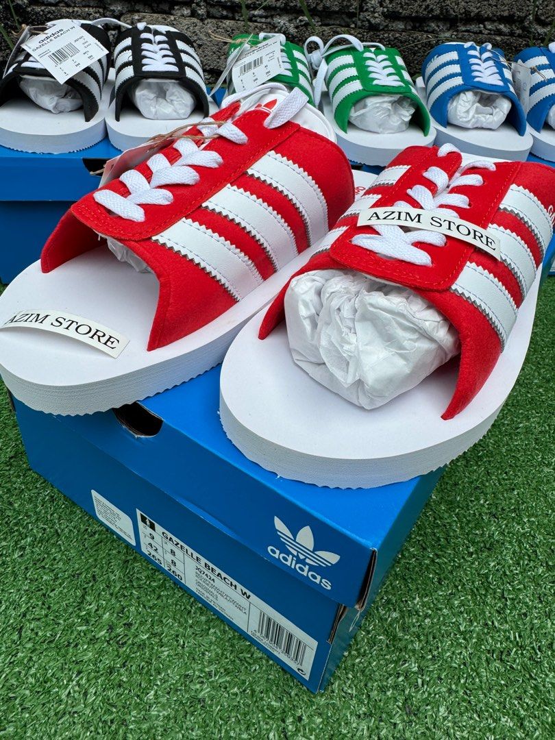 adidas gazelle silver green womens adidas adidas Gazelle Beach Slides W FTWWHT/CBLACK/FTWWHT Footwear Whi