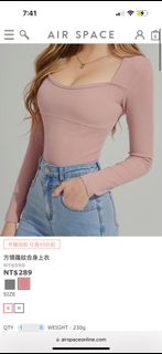 Airspace 方領羅紋合身上衣64246532194561110