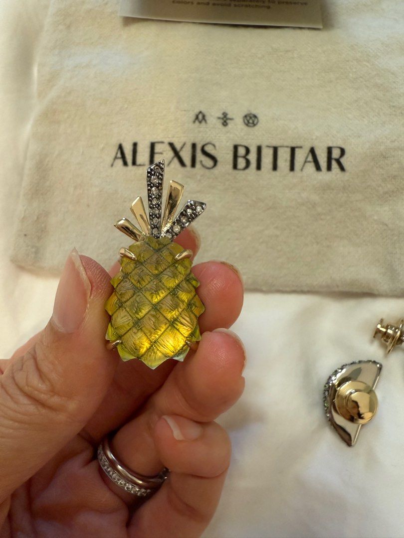 Alexis Bittar fruit lapel pin set