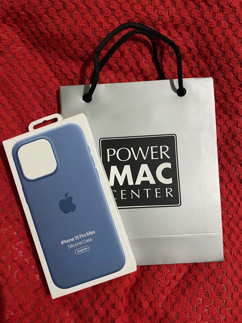 Apple Magsafe Silicon Winter Blue for Iphone 15 Pro Max (Category: Cases & Sleeves) located in Paranaque City. Submitted by cmscll (Listing ID 1336832825, Image 1). Description: Php 699 (Srp Php 3,390) From Power Mac Center (With Bag) Perfect Gift 🎁 Official Receipt as proof of purchase can be provided. Delivery thru Lalamove or LBC Cash On Delivery or Branch Pick Up Location: Paranaque | Mandaluyong.