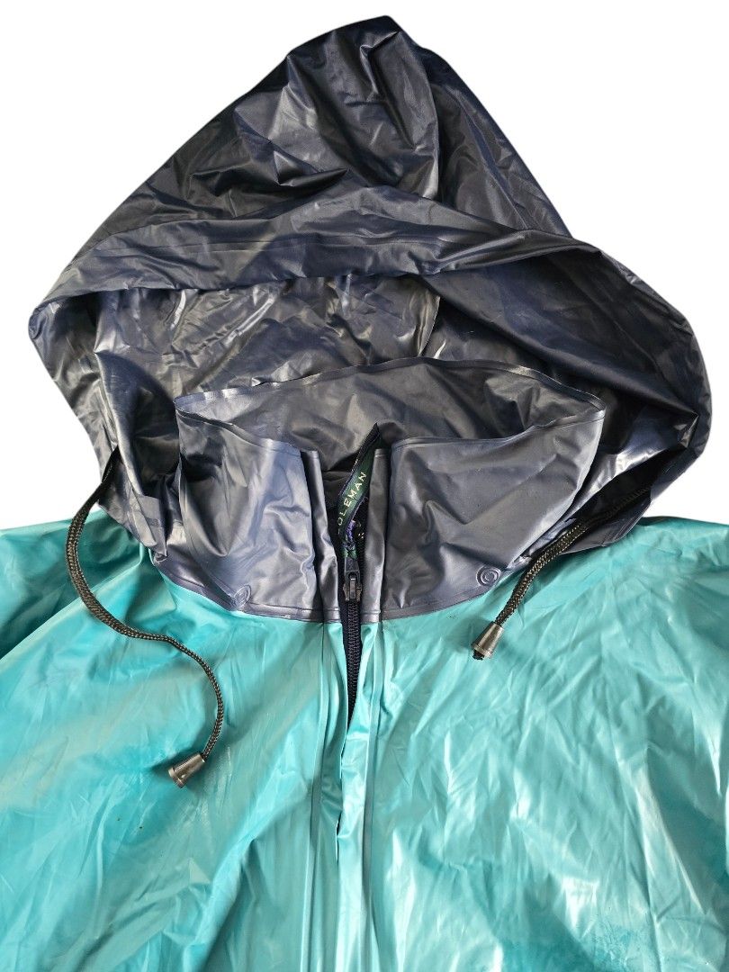 Auth Coleman Full Zip Hooded Rain Coat Small (Category: Coats, Jackets and Outerwear) located in Manila. Submitted by VintageNiche (Listing ID 1336702693, Image 3). Description: auth Coleman full zip rain coat hooded jacket with ventilation at the back. pre owned in very good condition. size Small on tag.