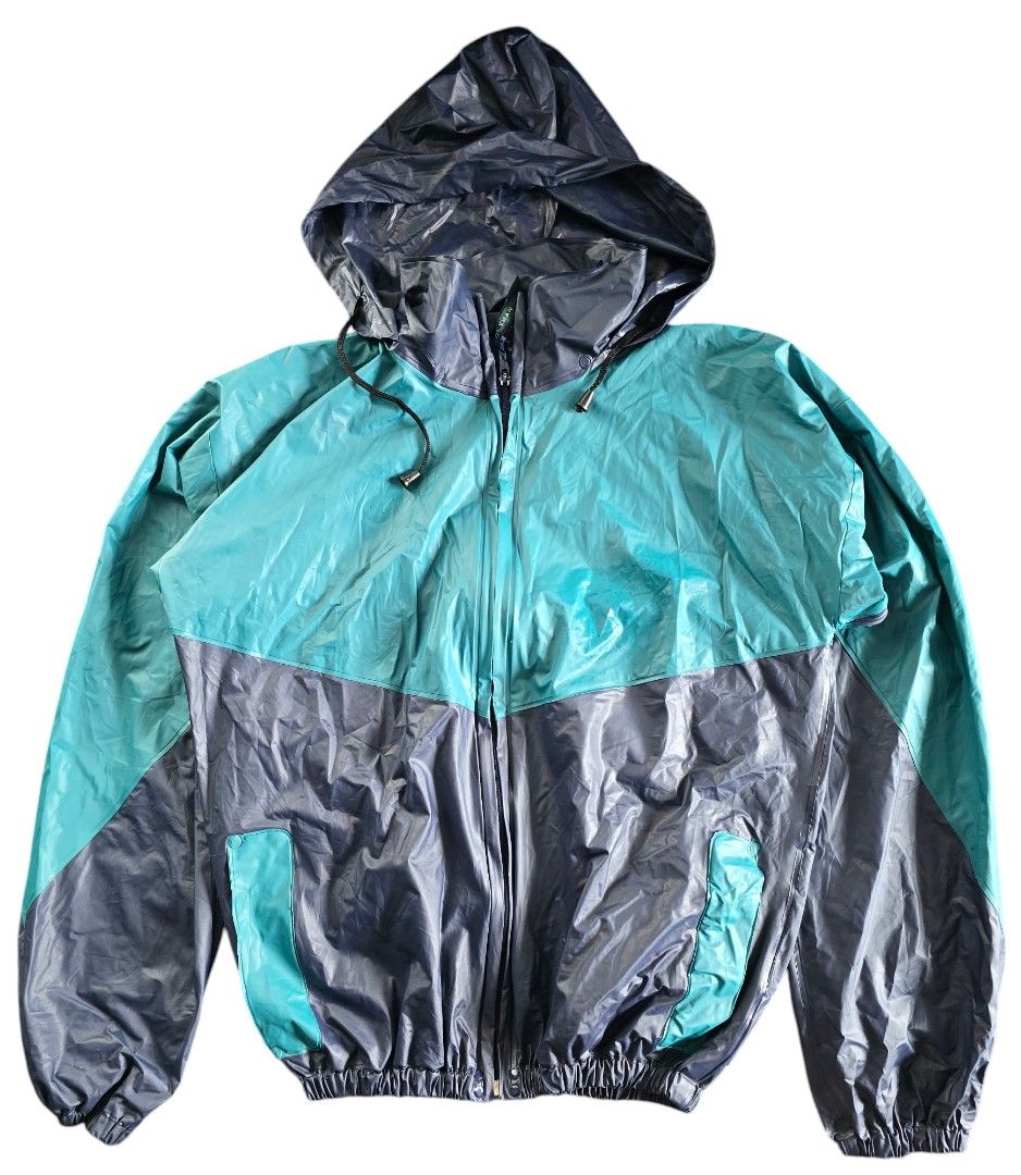 Auth Coleman Full Zip Hooded Rain Coat Small (Category: Coats, Jackets and Outerwear) located in Manila. Submitted by VintageNiche (Listing ID 1336702693, Image 1). Description: auth Coleman full zip rain coat hooded jacket with ventilation at the back. pre owned in very good condition. size Small on tag.