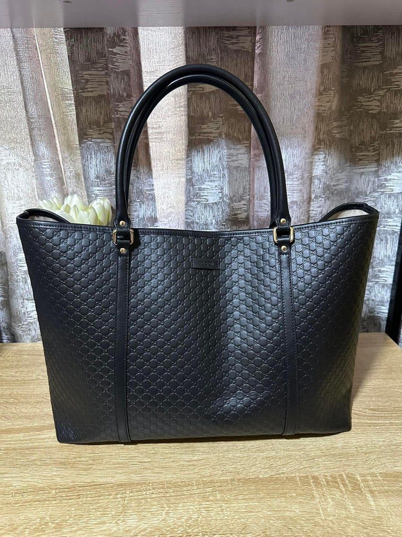 Gucci black leather shoulder bag sales