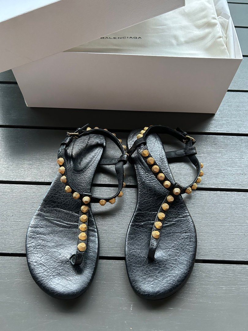 Balenciaga arena leather sandals shop