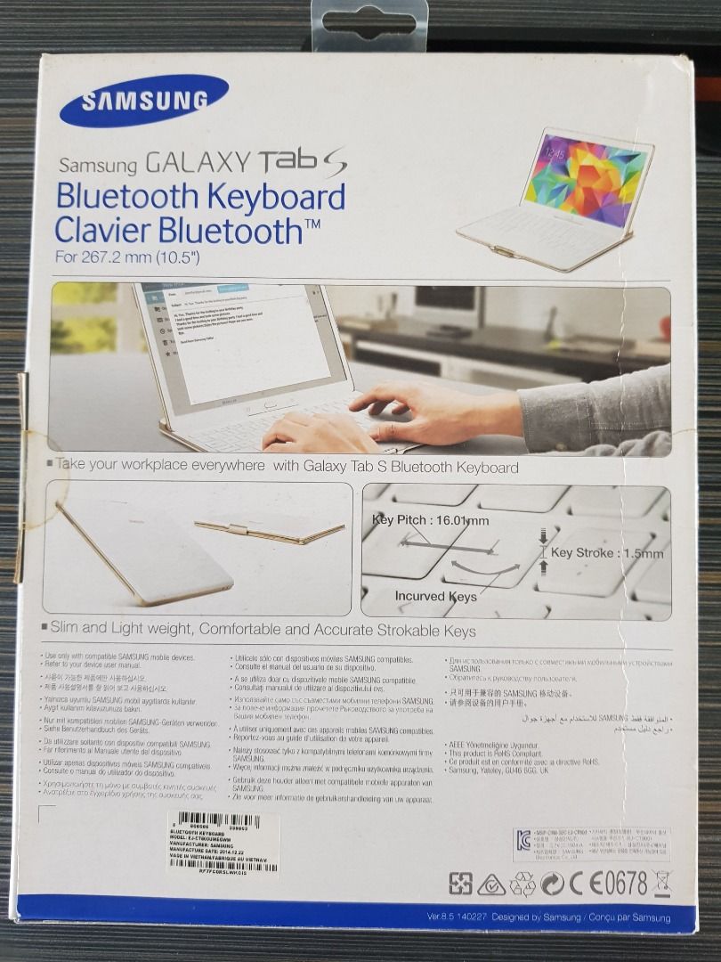 Bluetooth Keyboard Dock Case For Galaxy Tab S (10.5”)62863059363971118