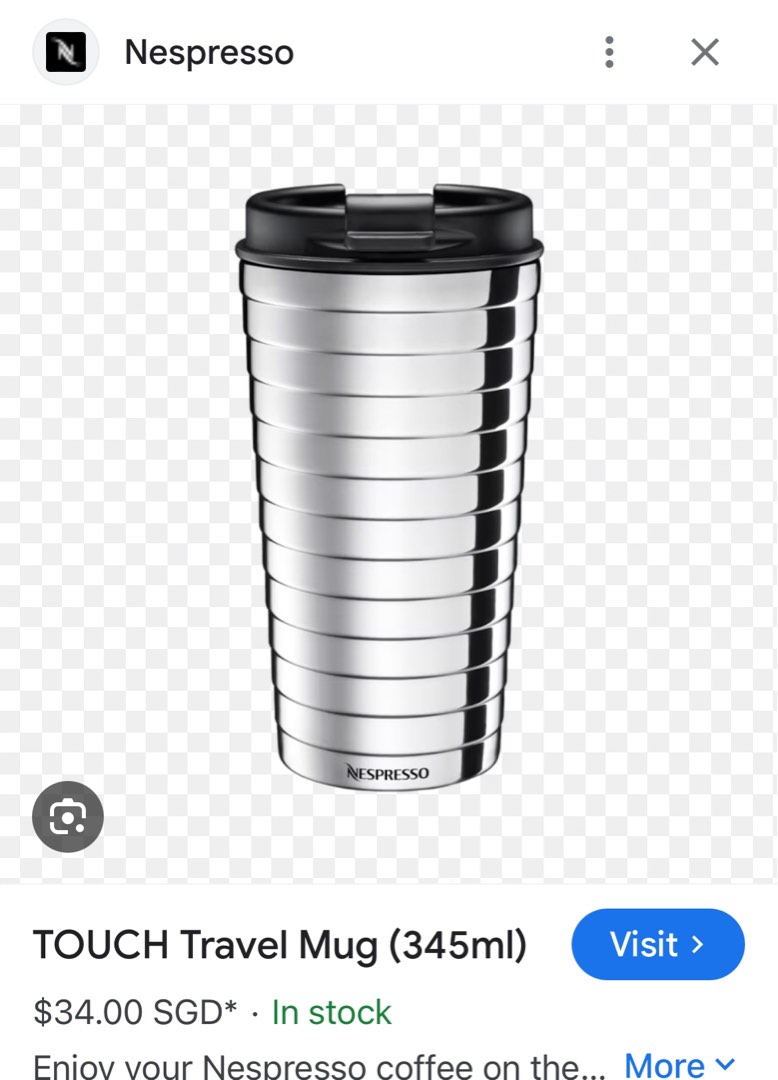 Touch travel mug nespresso cheap