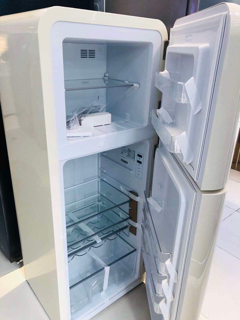 BRIKK RETRO STYLE REFRIGERATOR (Category: Refrigerators and Freezers) located in Quezon City. Submitted by annys.online (Listing ID 1336718181, Image 3). Description: BRIKK PERSONAL REFRIGERATOR Free-standing 1 Shelf and half pcs glass shelves, 1 salad drawer, 3 wire retainers on door Controller mechanical Light LED lamp on the controller Cabinet interior plastic Cabinet exterior 1 pc metal Door plastic panel Foot/Castor adjustable feet Retro met