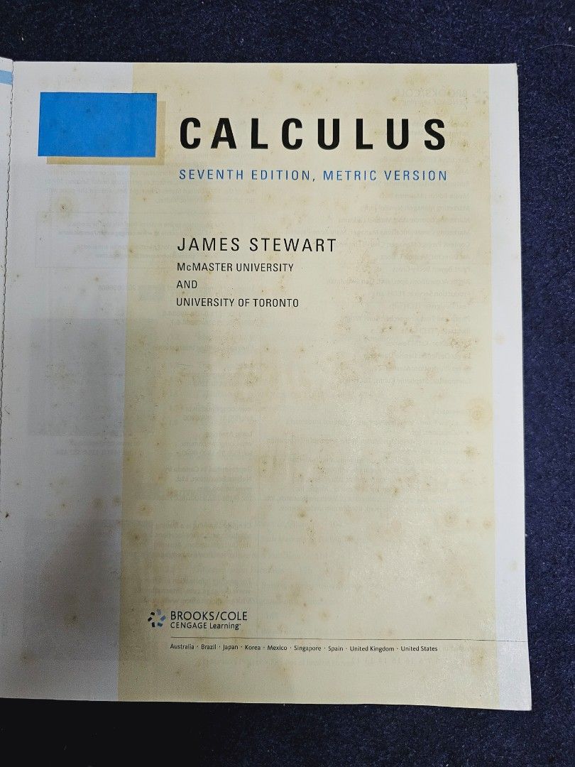 Calculus 7th Edition James Stewart, Hobbies & Toys, Books & Magazines ...