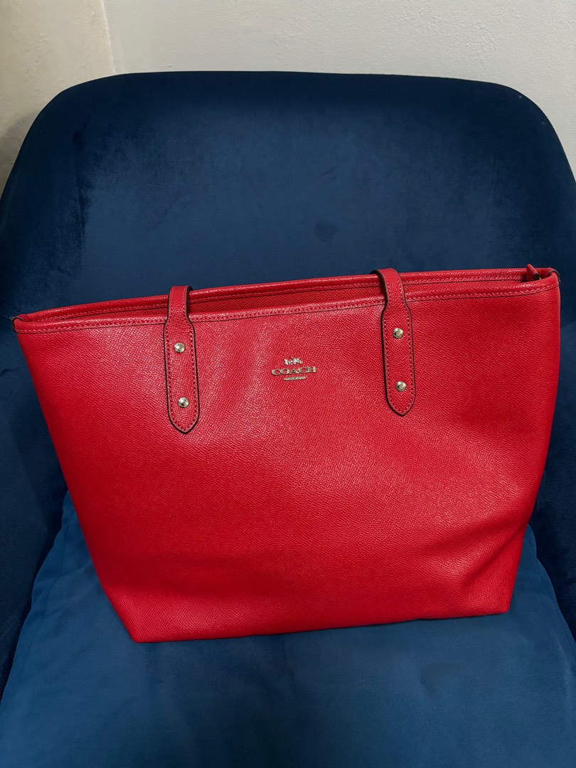 Coach red tote bag, Women's Fashion, Bags & Wallets, Shoulder Bags on ...