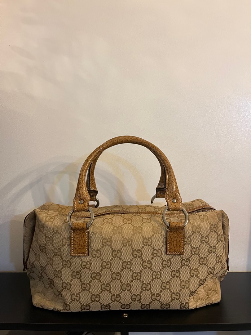 Gucci canvas boston bag sales