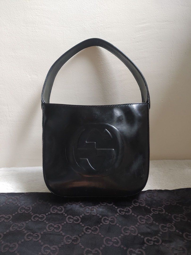 Gucci grey leather bag hotsell
