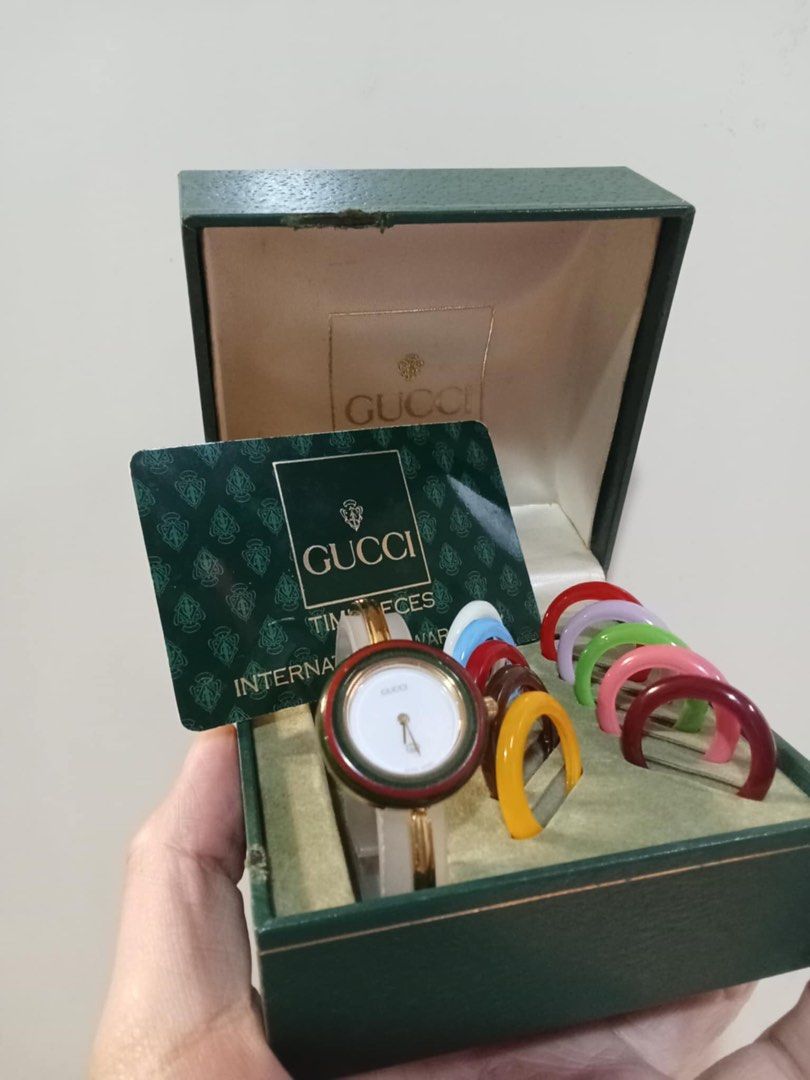 Gucci Watch (Category: Women's Watches) located in Navotas City. Submitted by _strawberrymelon (Listing ID 1336688232, Image 2). Description: Original preloved gucci watch S-M size Excellent Condition! Complete Set Last price posted!low ballers will not entertained! Free shipping nationwide!.