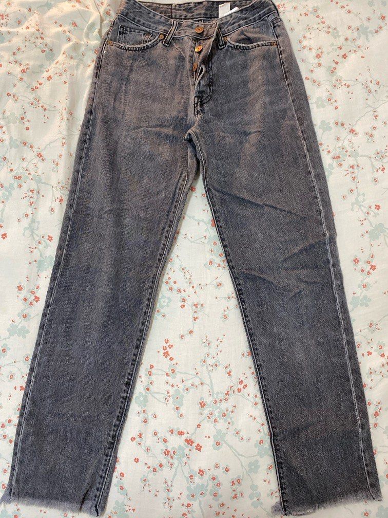 Vintage fit cropped high waist h&m hot sale